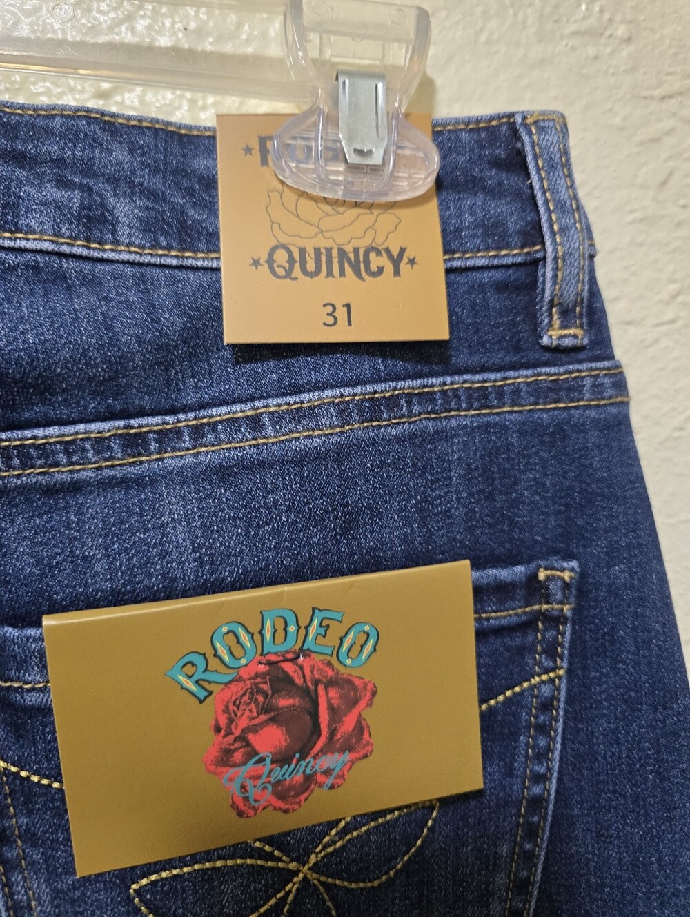 Rodeo Quincy Rodeo To Runway Dark Blue Wide-Leg Cuffed Or Uncuffed Women’s Jeans - Picture 4 of 4